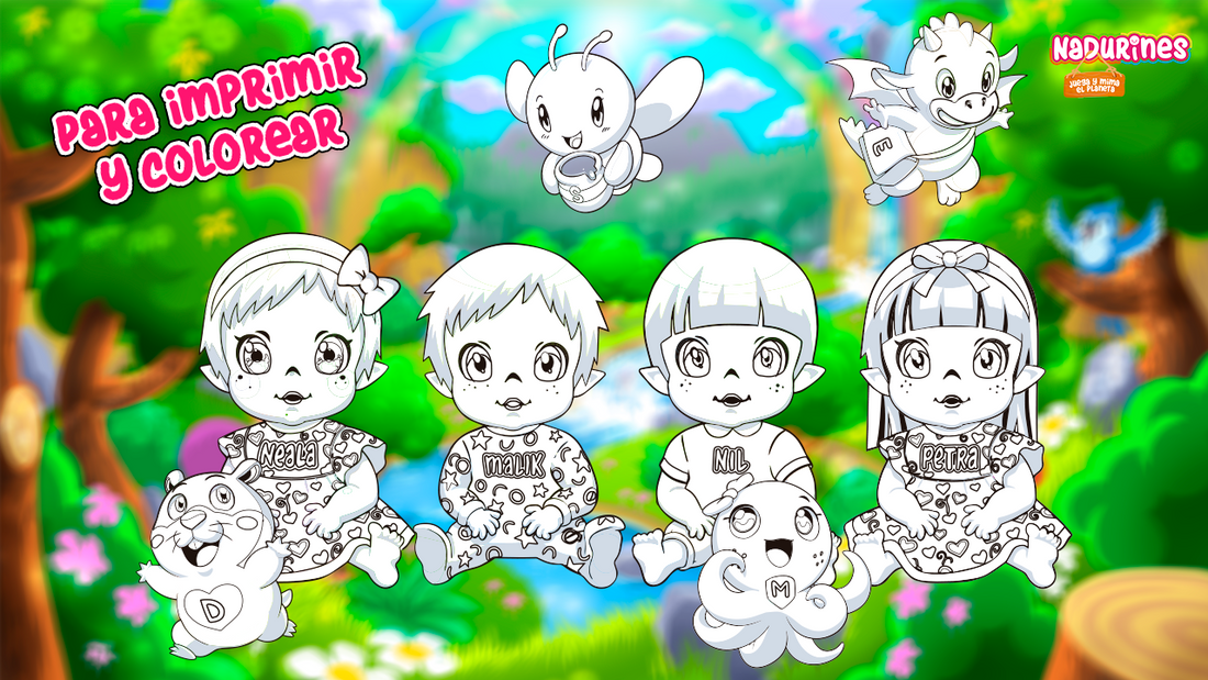 Nadurines para colorear