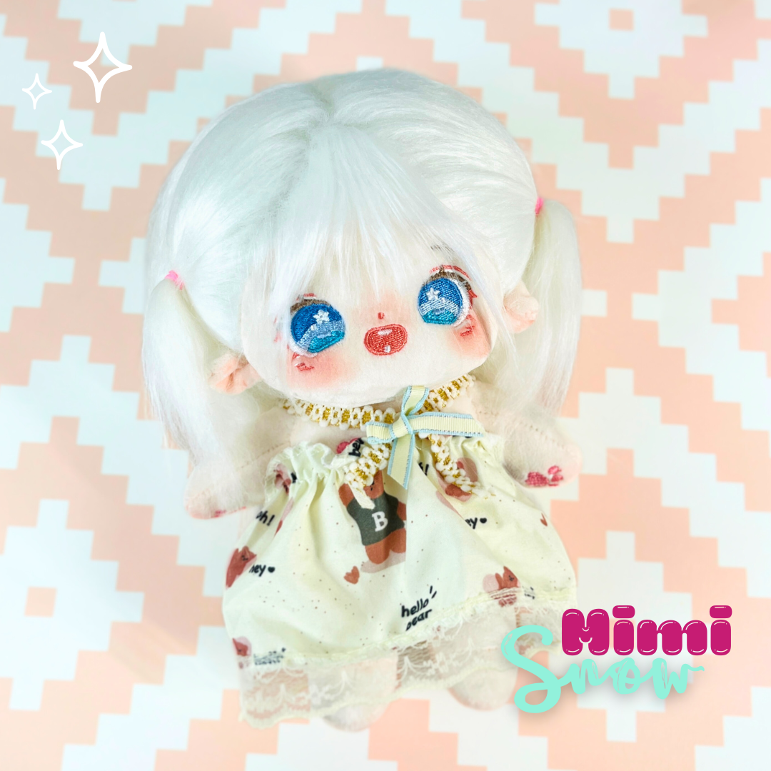 Cotton Doll ❄️ Mimi Snow – Muñeca de 20cm con esqueleto interno
