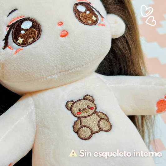 Cotton Doll ✨ Mimi Puff – Muñeca de 20cm con esqueleto interno