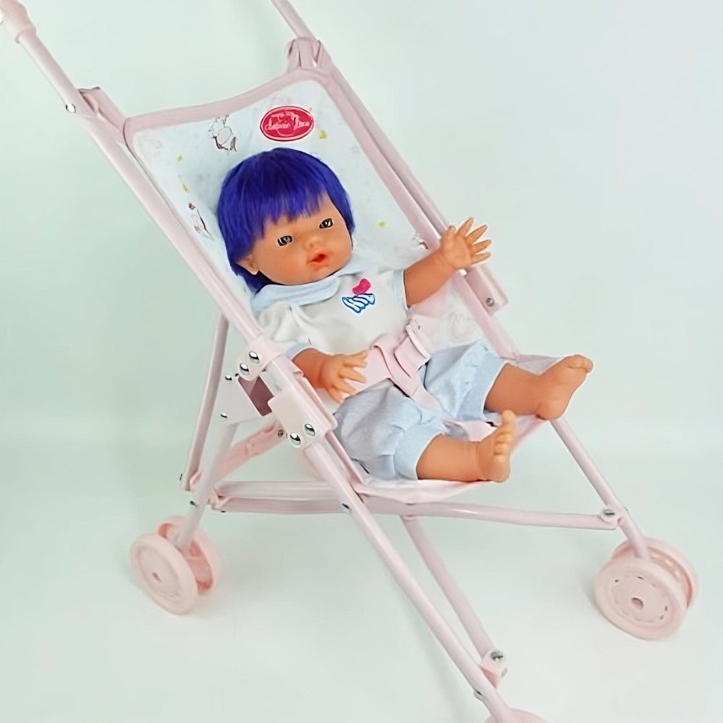 carrito de unicornios rosa para muñecas