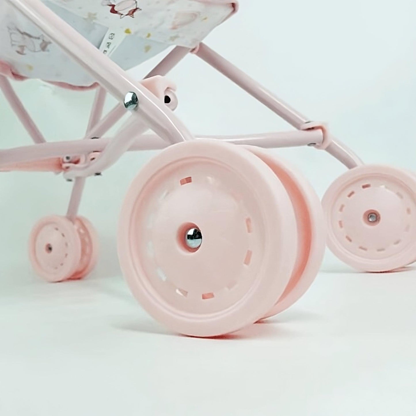 carrito de unicornios rosa para muñecas