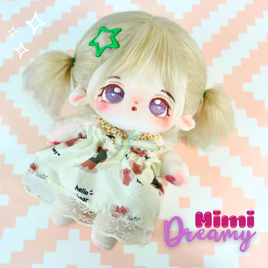 Cotton Doll 💜 Mimi Dreamy – Muñeca de 20cm con esqueleto interno
