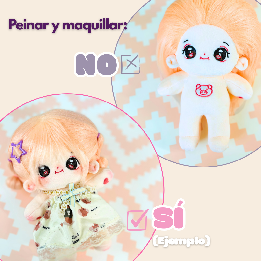 Cotton Doll 🐷 Mimi Piggy – Muñeca de 20cm con esqueleto interno