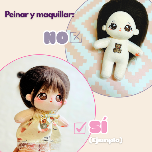 Cotton Doll ✨ Mimi Puff – Muñeca de 20cm con esqueleto interno