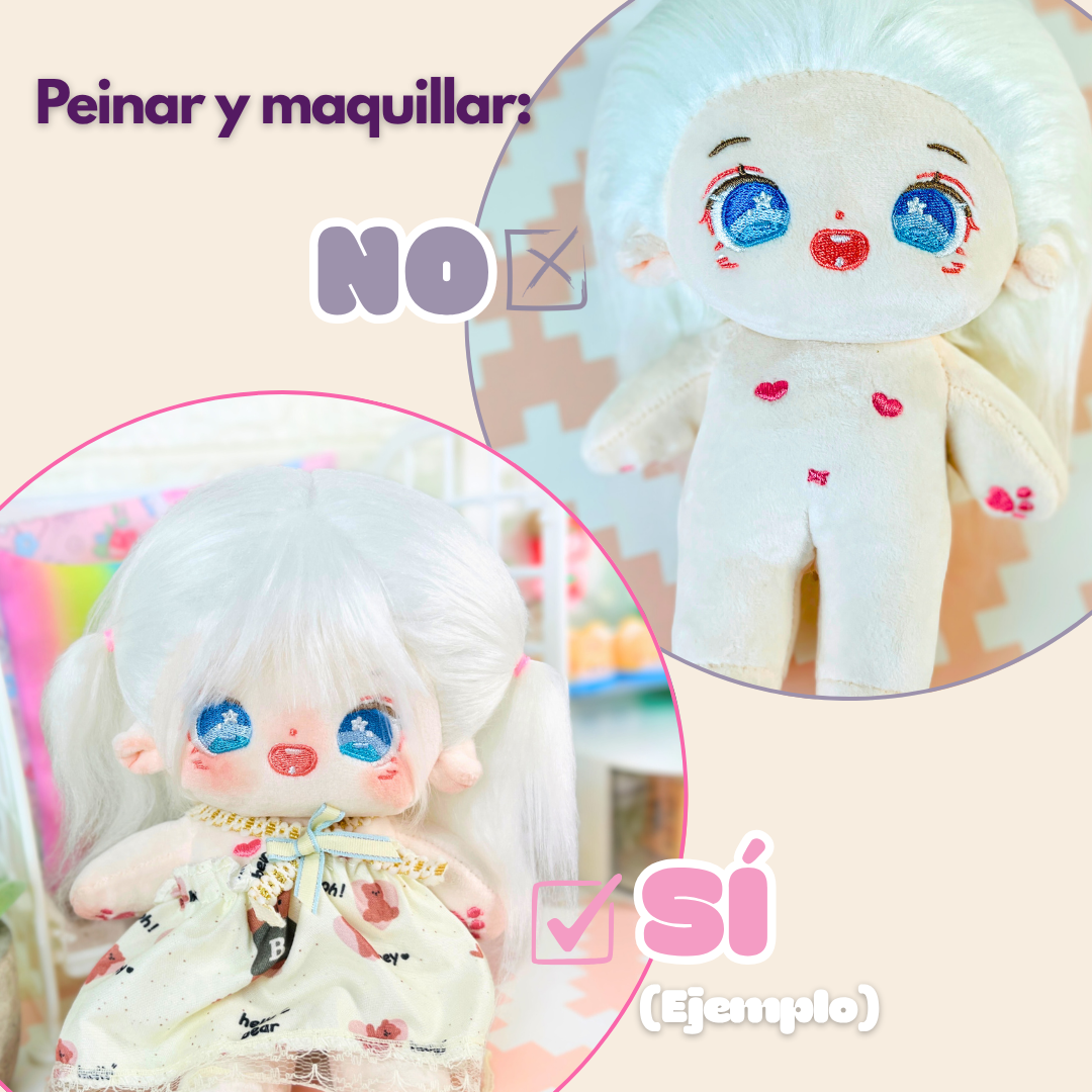 Cotton Doll ❄️ Mimi Snow – Muñeca de 20cm con esqueleto interno