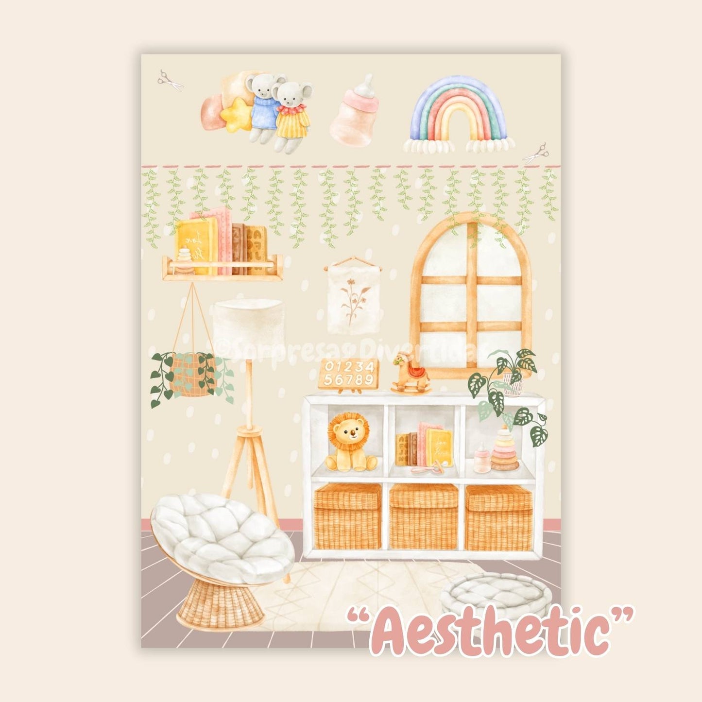 fondo decorativo aseo bano munecas sorpresas divertidas aesthetic
