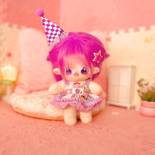 Conjunto “Party Lila” para Muñecas Cotton Doll 20cm