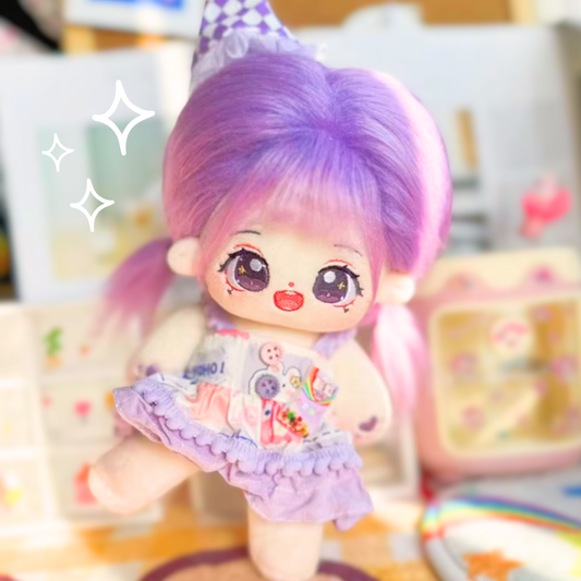 Conjunto “Party Lila” para Muñecas Cotton Doll 20cm