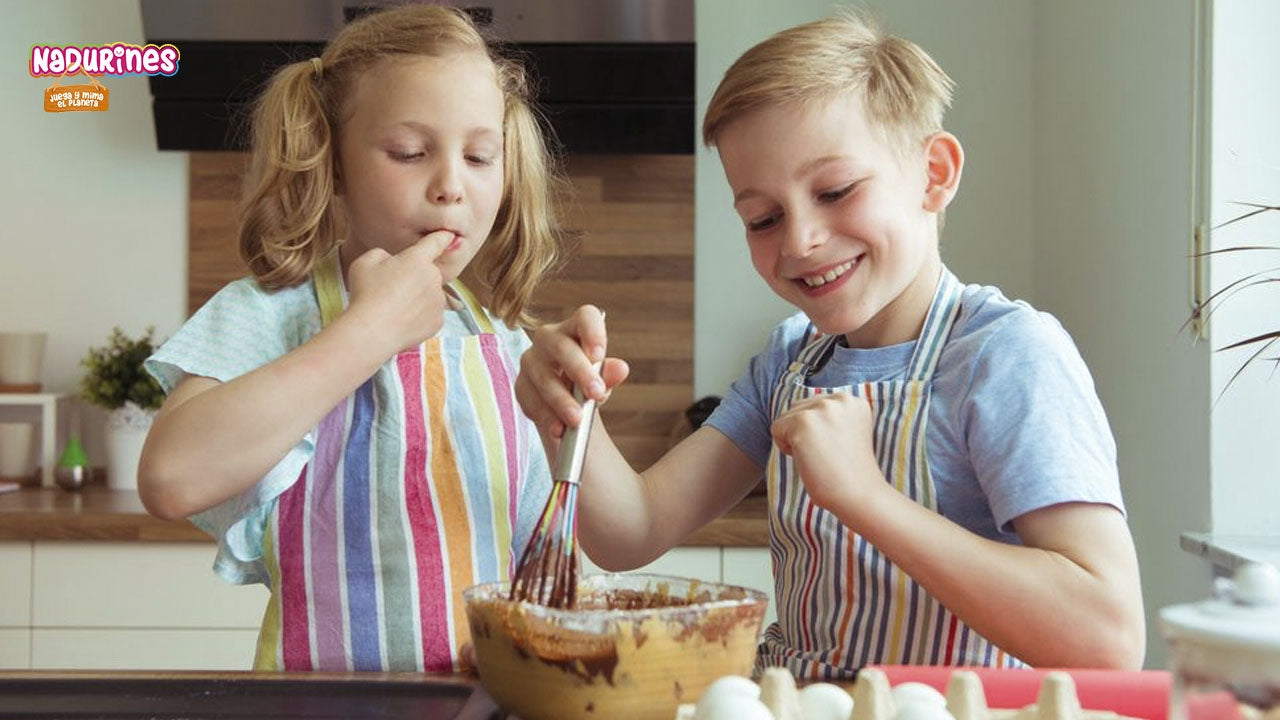 Los Nadurines aprenden a cocinar un bizcocho de chocolate