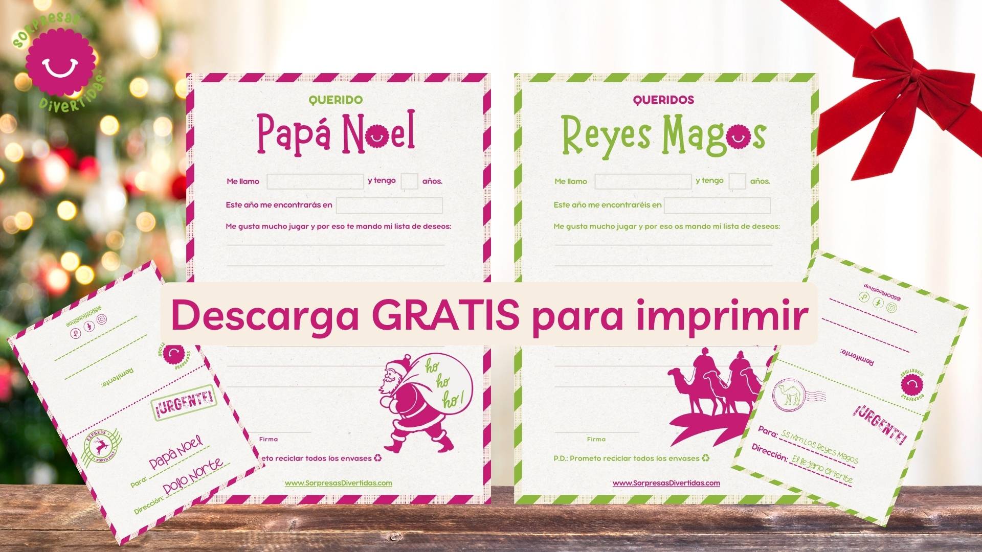 Carta a Papá Noel y a los Reyes Magos de Sorpresas Divertidas 2023/24