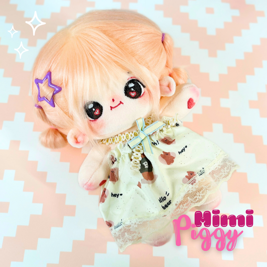 Cotton Doll 🐷 Mimi Piggy – Muñeca de 20cm con esqueleto interno