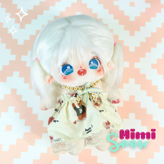 Cotton Doll ❄️ Mimi Snow – Muñeca de 20cm con esqueleto interno