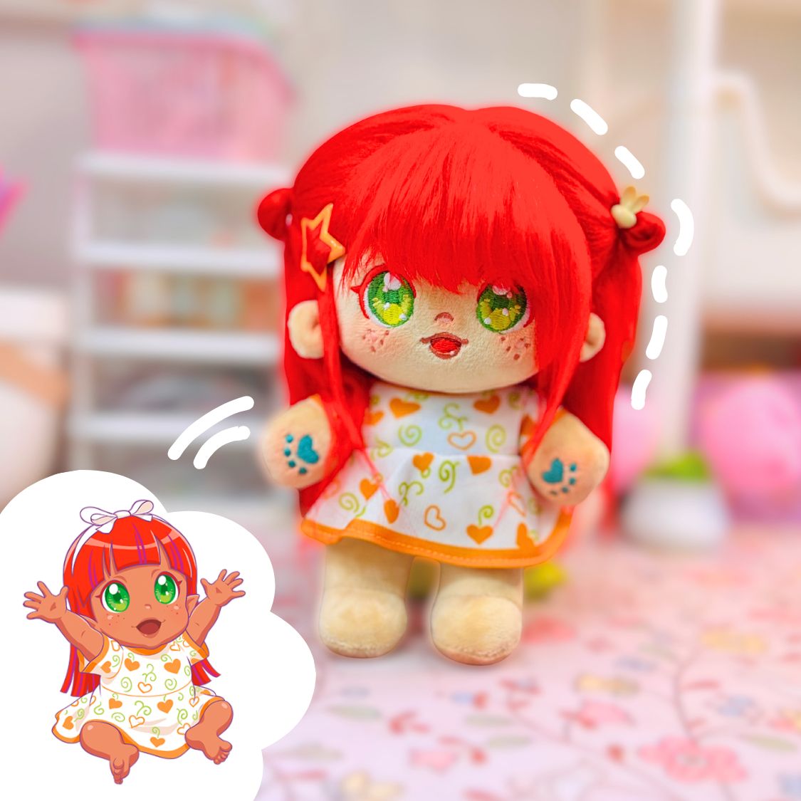 Cotton Doll Mimi Petra 🧡 Muñeca de 20cm con esqueleto interno