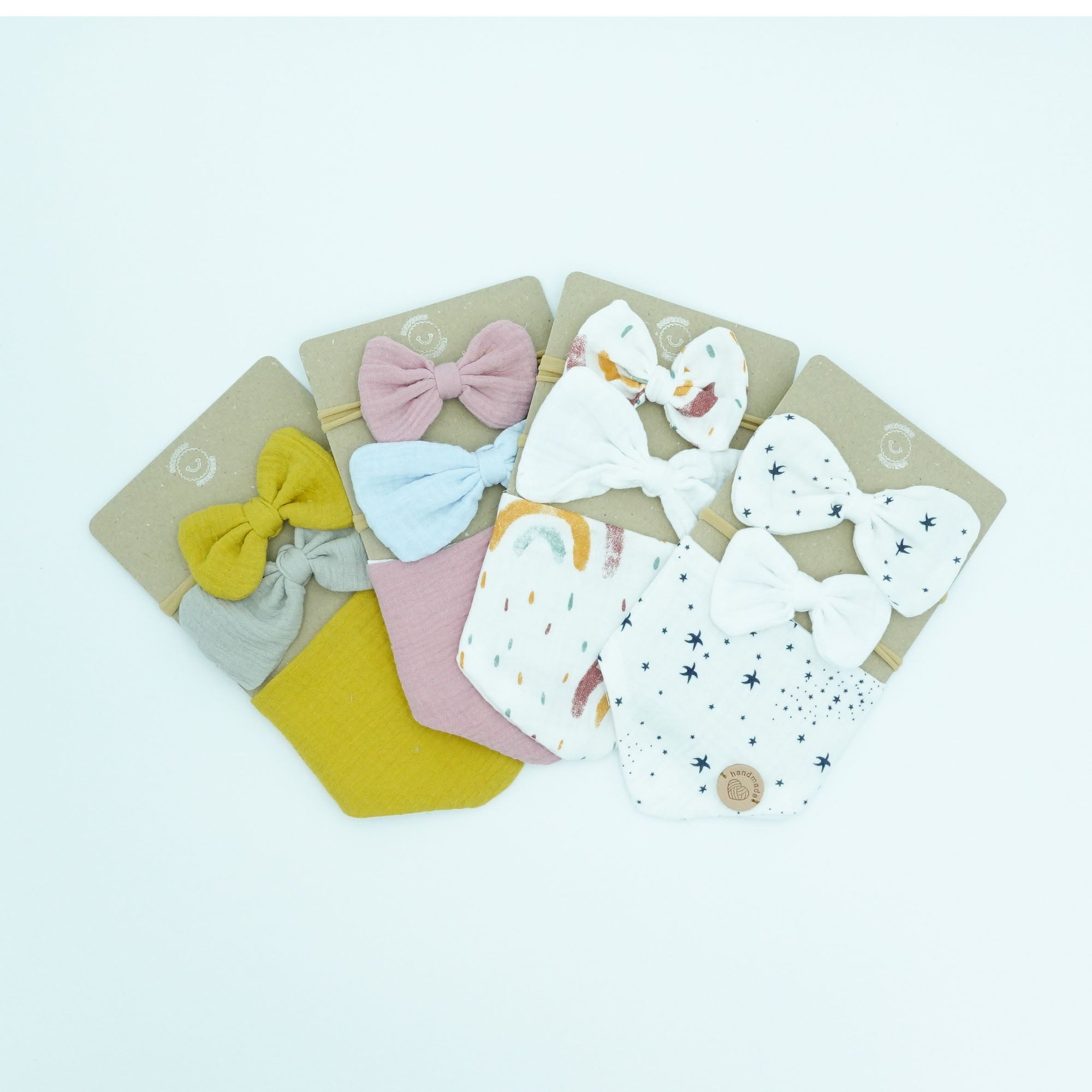 Conjunto lazos y bandana para Bebés Reborn