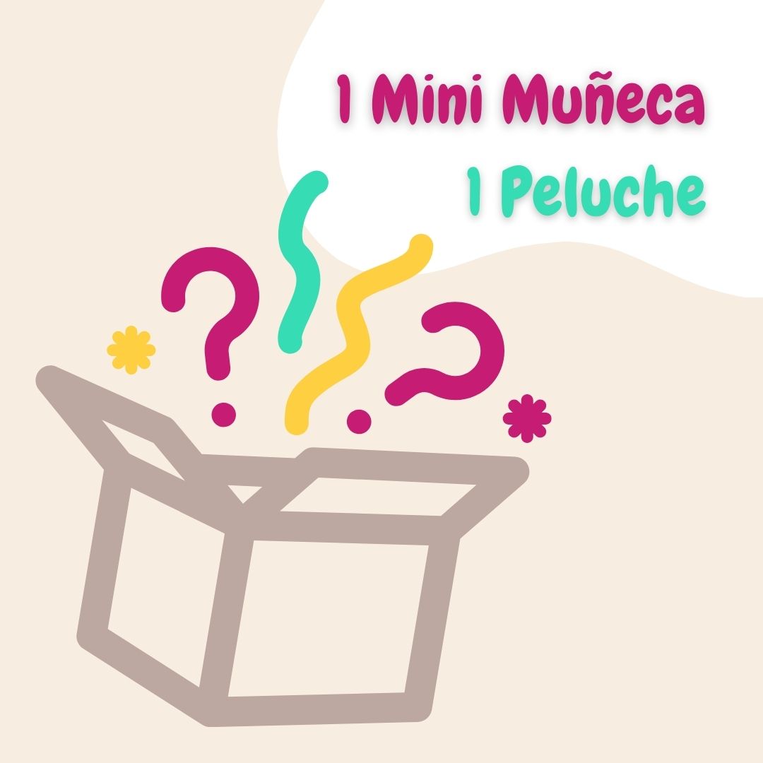 caja sorpresa mini muñeca y peluche