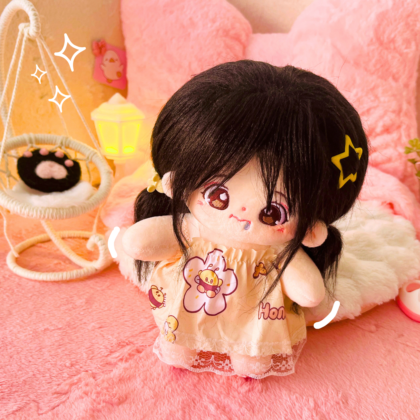 Cotton Doll Mimi Coco 🖤 Muñeca de 20cm con esqueleto interno