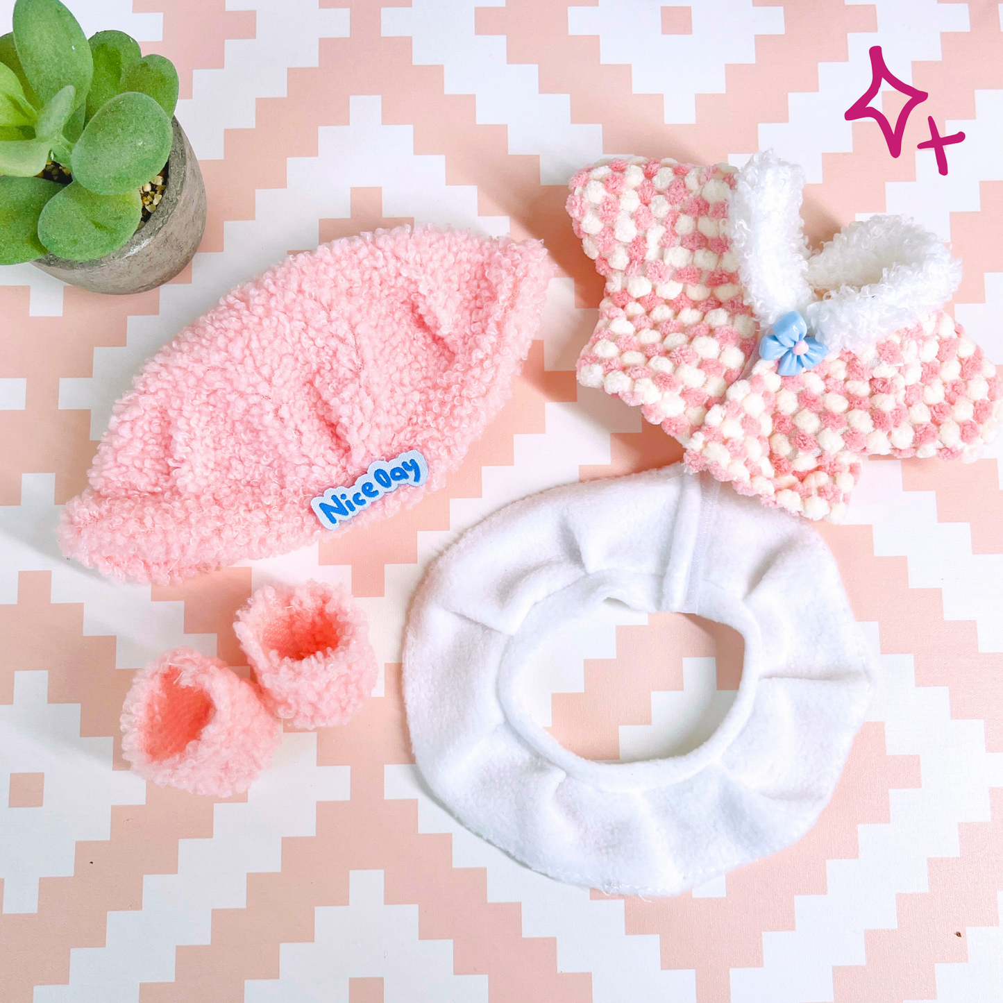 Conjunto con zapatos para Cotton Doll 🍓 Sueño de Peluche