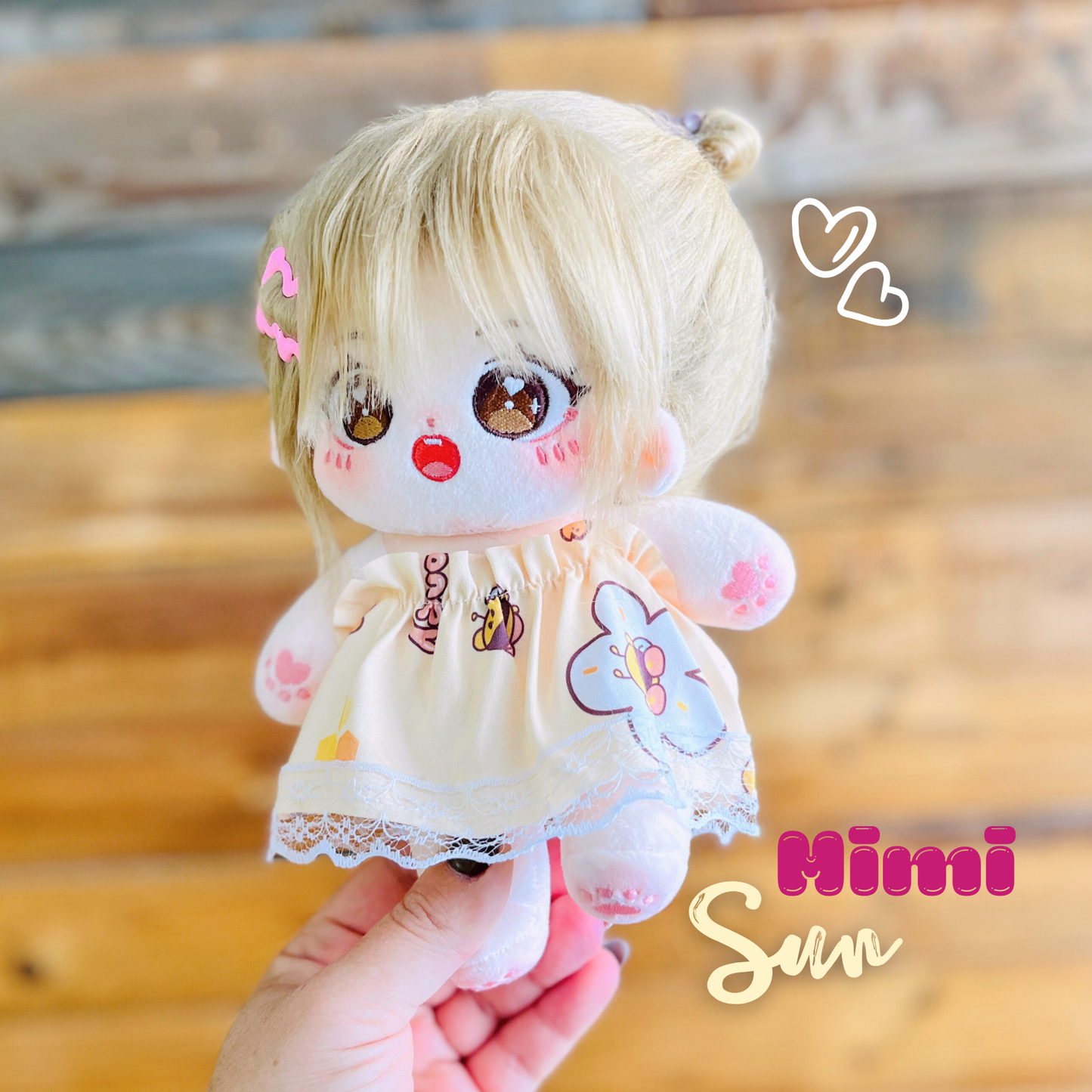 Cotton Doll ☀️ Mimi Sun – Muñeca de 20cm con esqueleto interno
