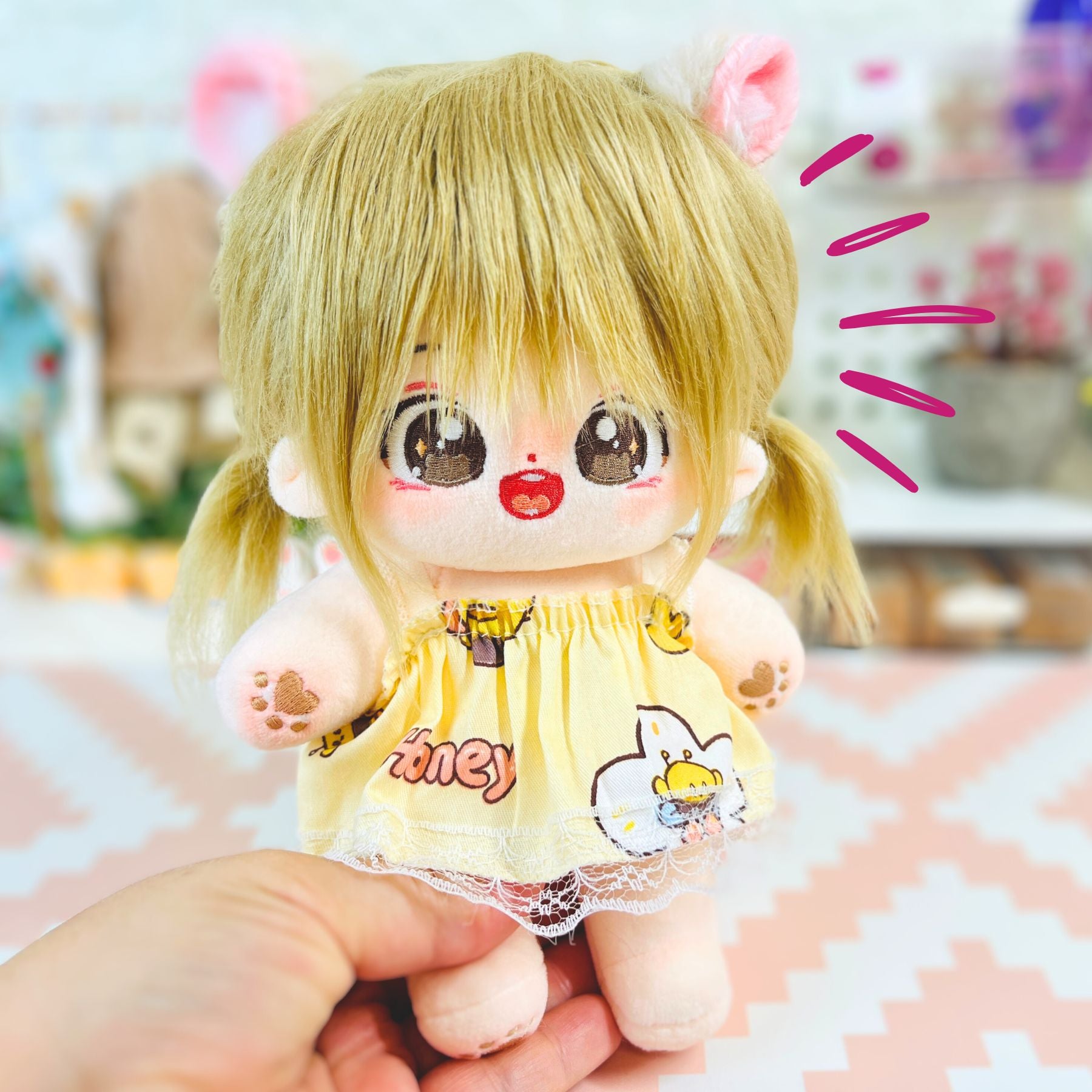 Cotton Doll RUBIA Con esqueleto interno