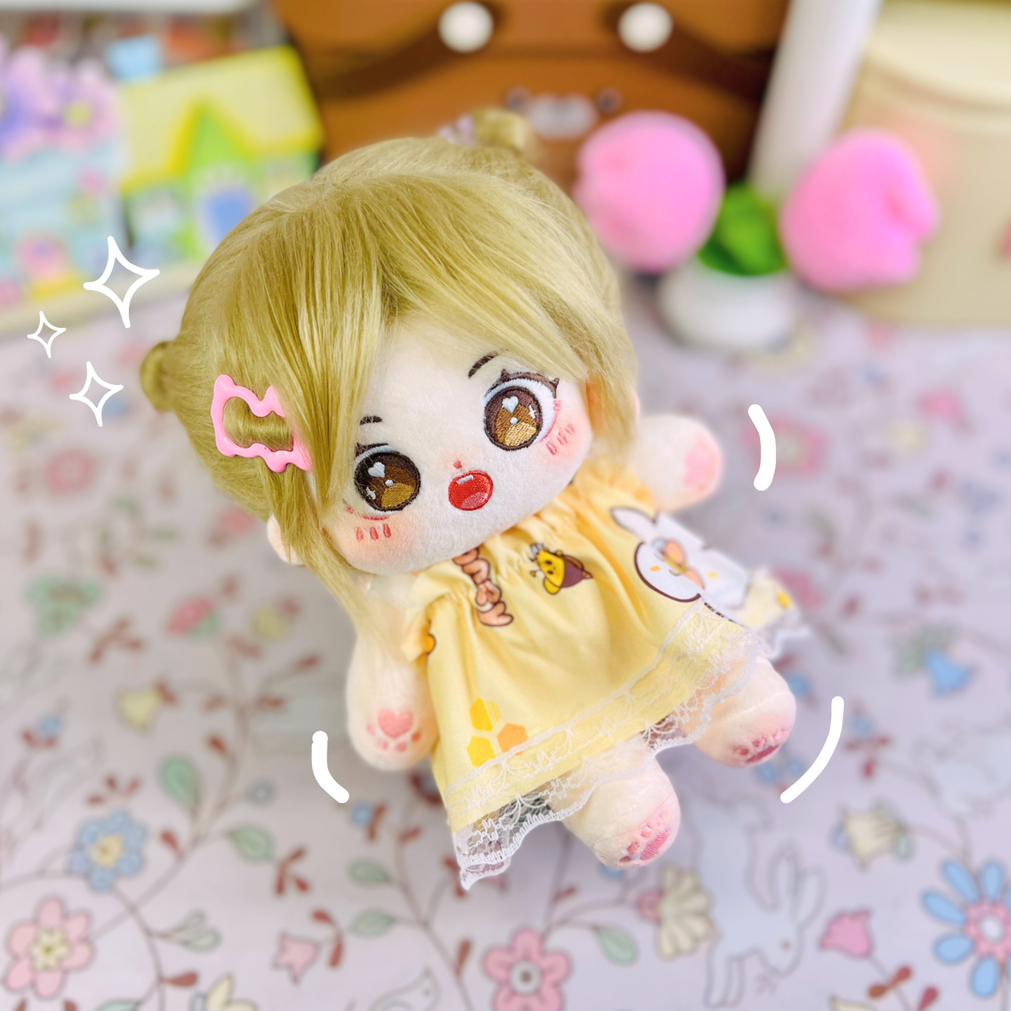 Cotton Doll ☀️ Mimi Sun – Muñeca de 20cm con esqueleto interno