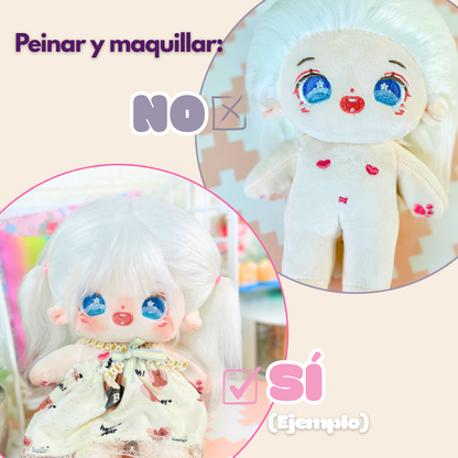 Cotton Doll ❄️ Mimi Snow – Muñeca de 20cm con esqueleto interno