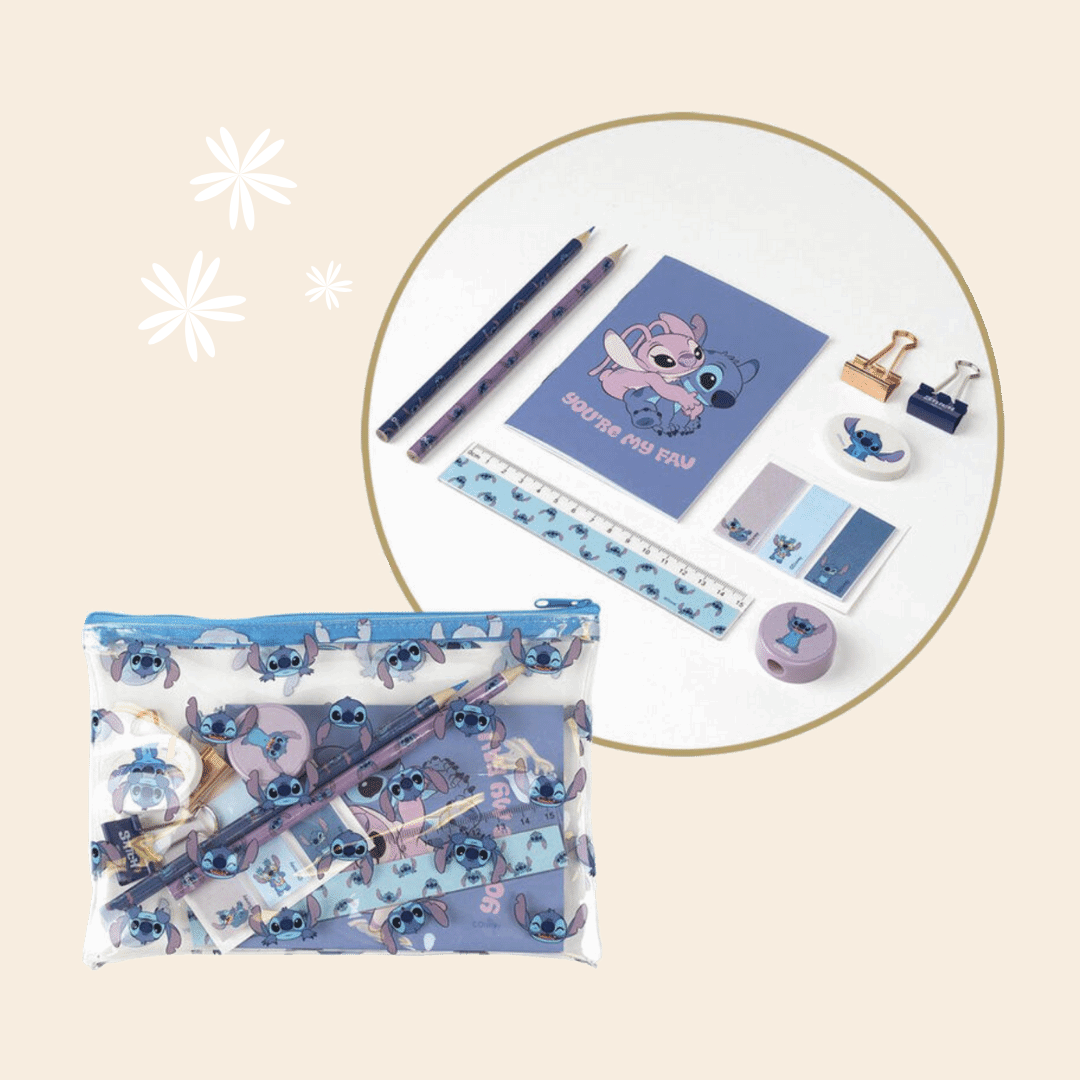 Set papelería de Stitch Disney