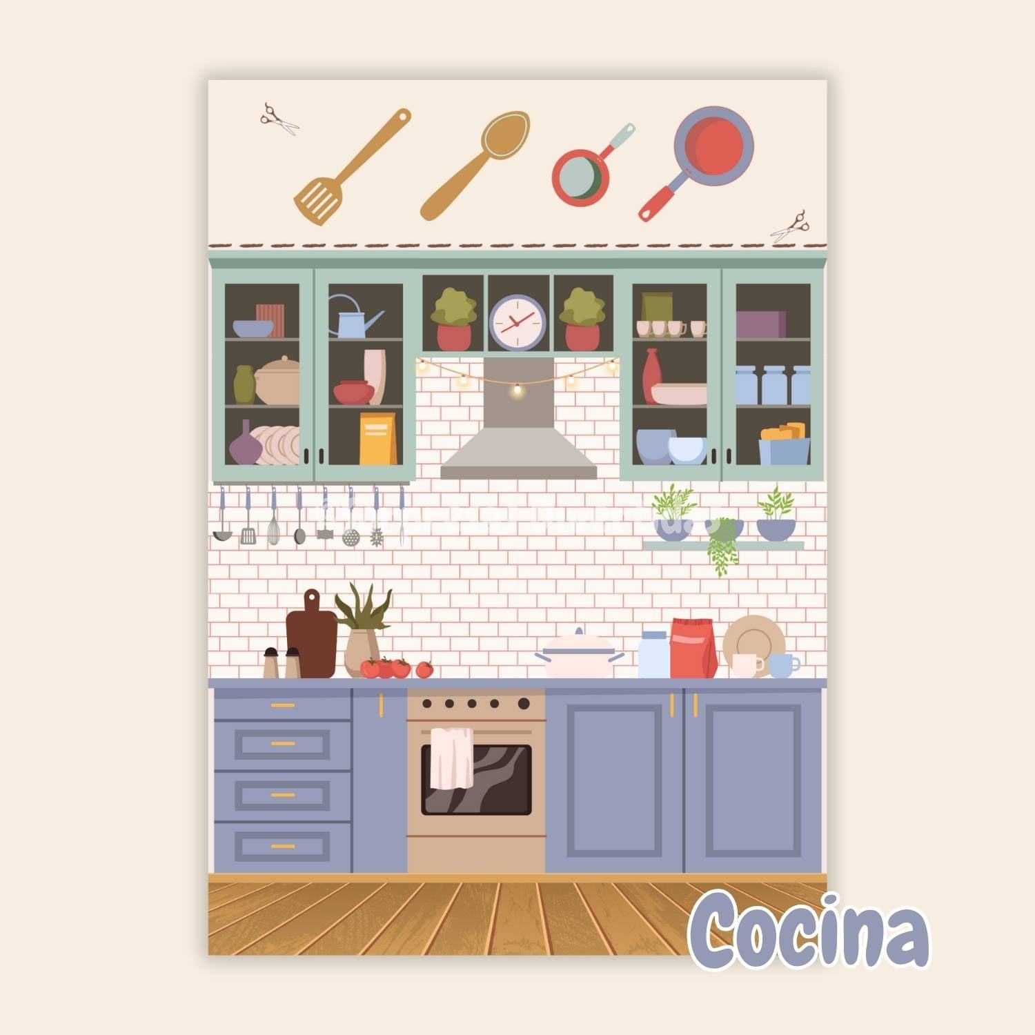 fondo decorativo cocina sorpresas divertidas diy munecas educativas