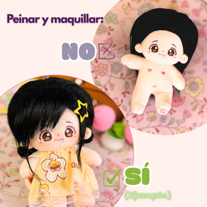 Cotton Doll 🖤 Mimi Coco – Muñeca de 20cm con esqueleto interno