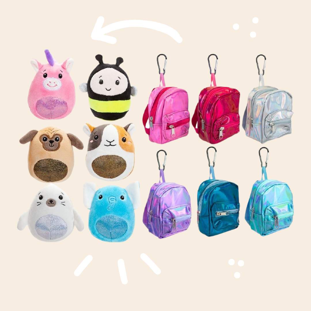 Peluches Squishy con Mini Mochila