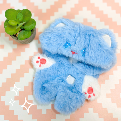 🐾 Pijama Gatito Azul Kawaii para Muñecas Cotton Doll 20cm