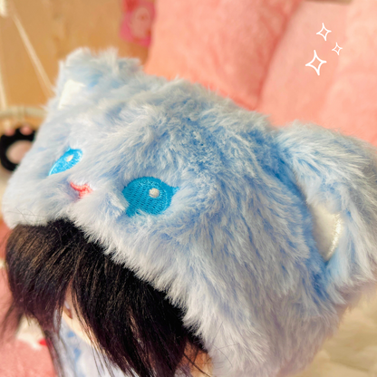 🐾 Pijama Gatito Azul Kawaii para Muñecas Cotton Doll 20cm