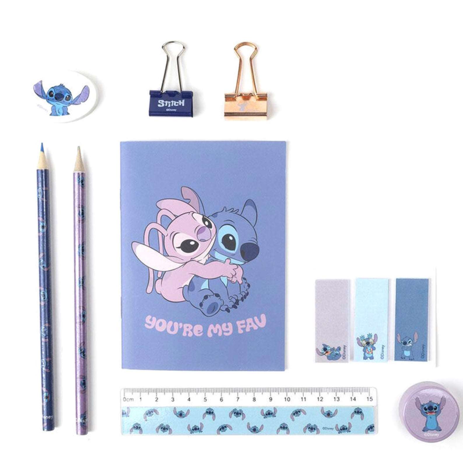 Set papelería de Stitch Disney